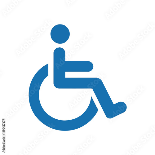 Wheelchair Accessibility Icon, Disabled Access Symbol Vector