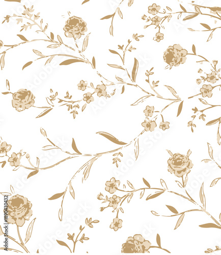 Small Flower pattern. Ditsy floral seamless pattern. Small little flower background. Repeat pattern. Ditsy print. Botanic surface design. Hand draw floral flower pattern for fashion, fabric,decor