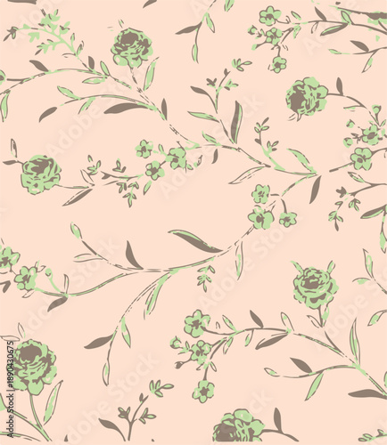 Small Flower pattern. Ditsy floral seamless pattern. Small little flower background. Repeat pattern. Ditsy print. Botanic surface design. Hand draw floral flower pattern for fashion, fabric,decor