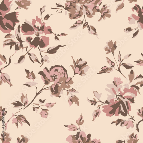 Small Flower pattern. Ditsy floral seamless pattern. Small little flower background. Repeat pattern. Ditsy print. Botanic surface design. Hand draw floral flower pattern for fashion, fabric,decor