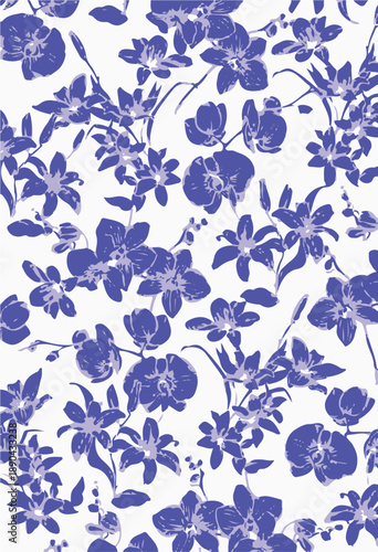 Small Flower pattern. Ditsy floral seamless pattern. Small little flower background. Repeat pattern. Ditsy print. Botanic surface design. Hand draw floral flower pattern for fashion, fabric,decor