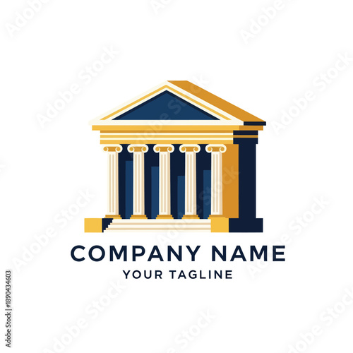 Corporate Building Logo Design Template Illustration.
