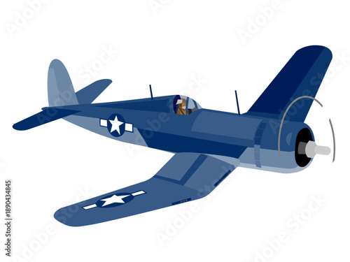 第二次世界大戦のアメリカ戦闘機のイラスト｜World War II American Fighter Aircraft Illustration