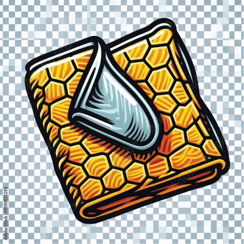 Honeycomb Patterned Wallet with Cash Inside.