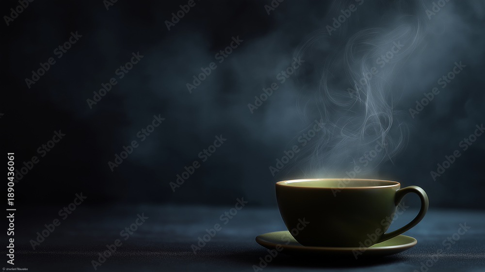 Obraz premium Luxury tea styled with dark cozy atmosphere.