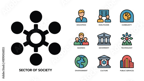 Sector of Society Icon Set