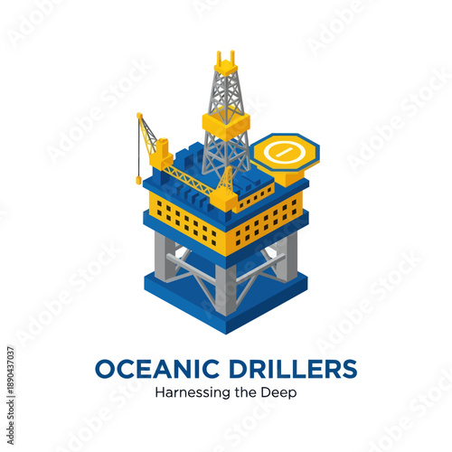 Oceanic Drilling Rig Platform Structure.