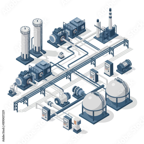 Industrial Plant Equipment and Machinery System.