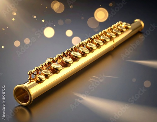 Luxury flute lying on reflective surface high resolution wallpaper