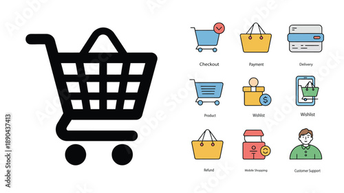 E-Commerce Online Shopping Icon Set