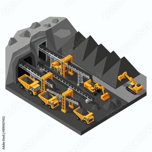 Industrial Robots in Automated Factory Setting.