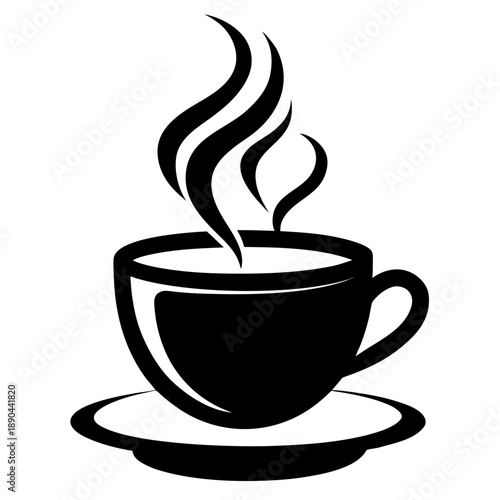 Steaming cup of coffee