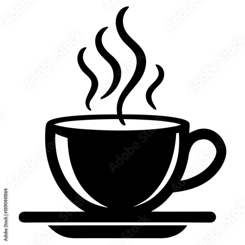 Steaming cup of coffee
