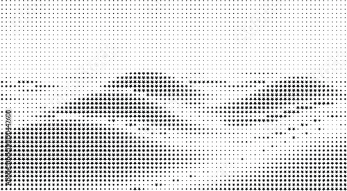 Black star halftone gradient background, Star pattern with smooth halftone gradient