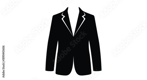 A black silhouette of a man s suit jacket formal attire silhouette