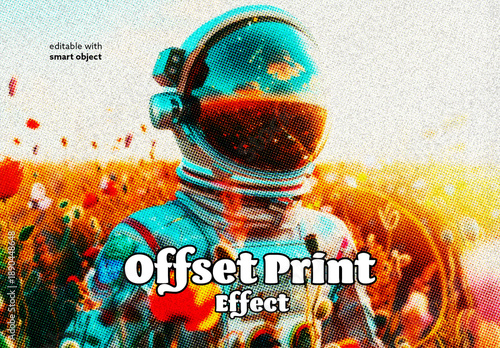 Offset Print Dots Photo Effect