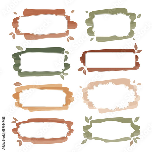 Wallpaper Mural Colorful Frame Borders with Leaves Torontodigital.ca