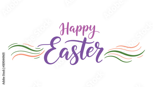 Vibrant easter greeting with colorful script typography
