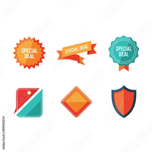 Wallpaper Mural Special Deal Badges and Card Shield Icon Set Torontodigital.ca