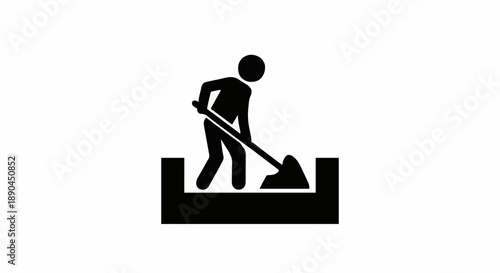 Person digging a hole with a shovel icon.