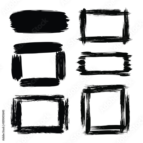 Brush Stroke Frames Collection