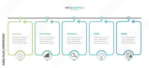timeline design infographic template, white 5 steps or option, business infographic vector illustration.