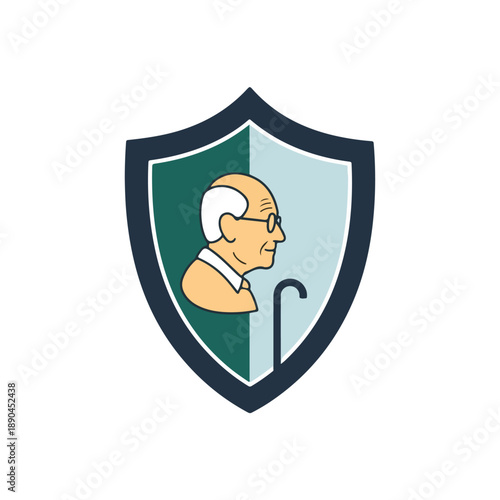 Elderly Person Shield Symbol