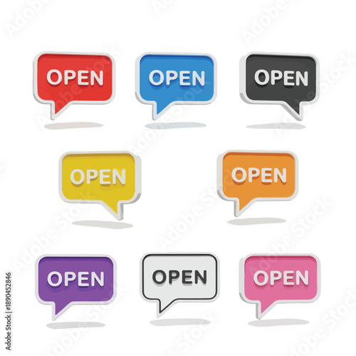 Wallpaper Mural Open Sign Speech Bubble Icons Torontodigital.ca