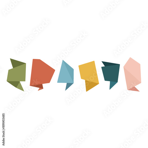 Wallpaper Mural Abstract Geometric Shapes in Bright Colors Row Torontodigital.ca