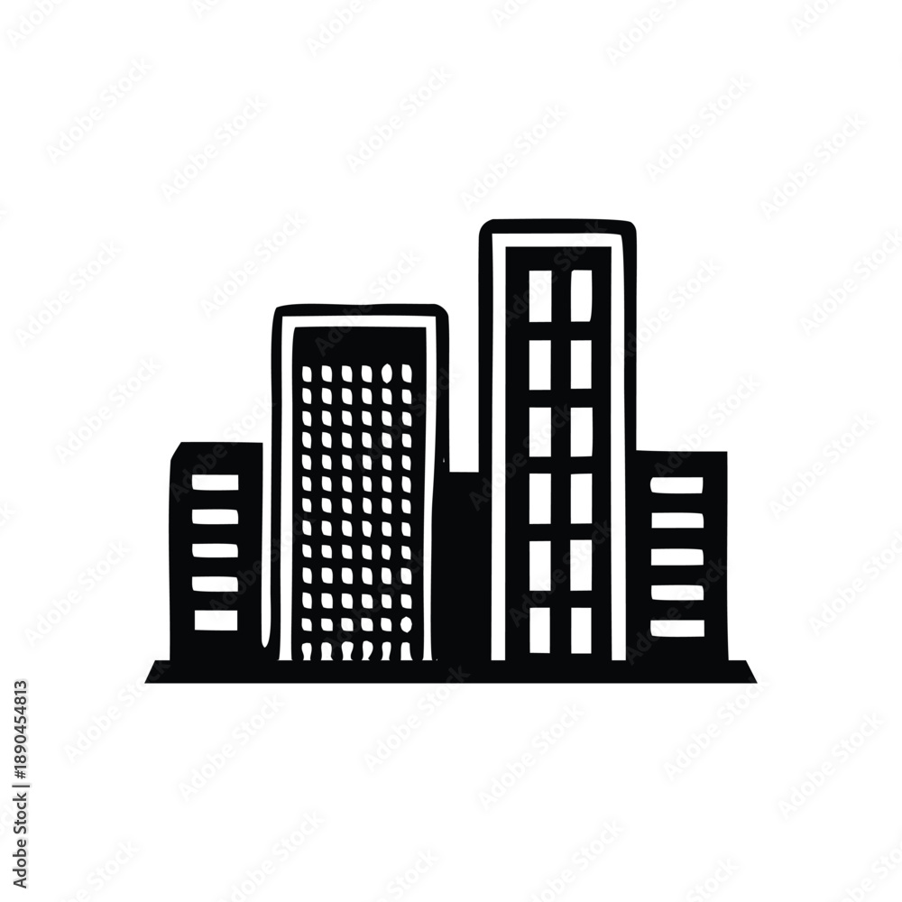 Obraz premium city buildings vector illustration