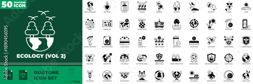 Ecology Duotone Editable Icons set