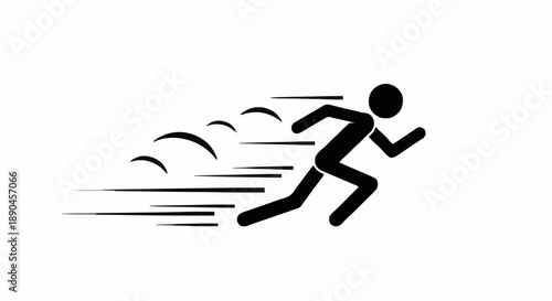 Running Man Icon Motion Blur Speed.