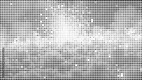 Dark heart halftone abstract background, Moody heart texture design