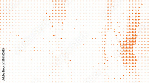 Orange hearts pattern on white background abstract, Warm love heart seamless pattern