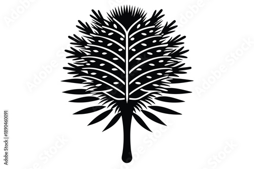 bottlebrush silhouette line art vector illustration