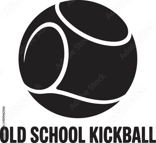 Photos Traditional kickball graphic in black and white perfect for old school sport con