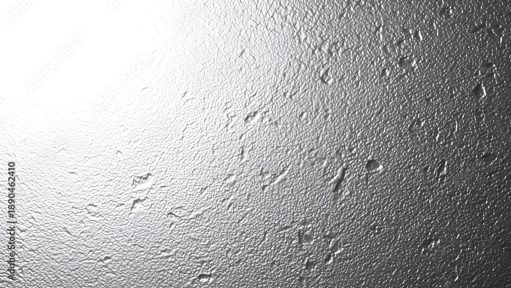 Obraz premium Silver Textured Surface with Cracks and Puddles image