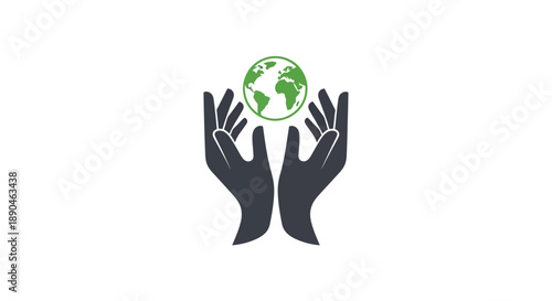 Hands holding the Earth symbolizing environmental protection and conservation.