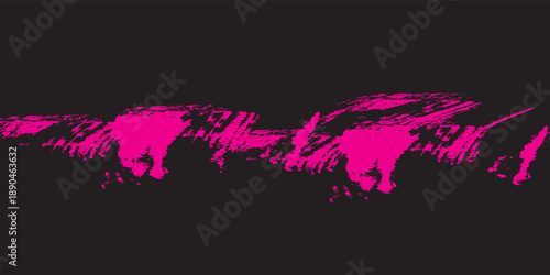 Abstract magenta paint stroke texture on dark background, expressive grunge style for modern design.