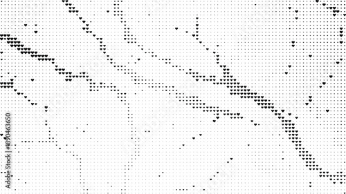 Scattered black heart pattern on white background, Random love heart seamless texture