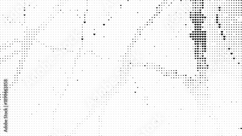 Scattered black hearts and dots white background abstract, Random love heart dot texture