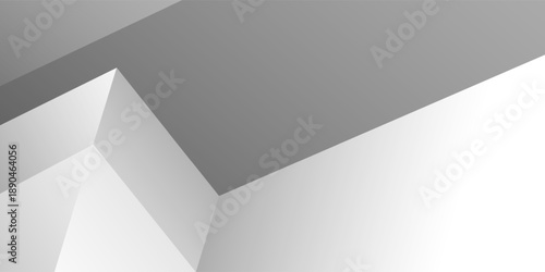 Abstract background 3D triangular shapes white and gray colors. texture white pattern. Vector design