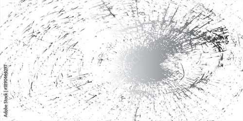 Abstract circular paint texture in soft gray tones, artistic modern background with expressive motion.