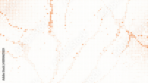 Scattered orange hearts and dots pattern, Cheerful orange heart background