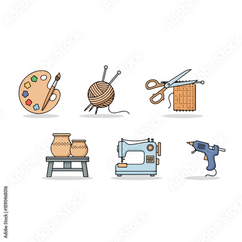 Crafting Tools and Materials Set