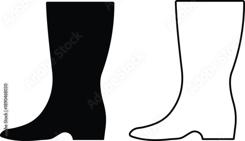 Men shoes icons set including boots sneakers loafers formal footwear silhouettes in flat and line style, male fashion shoe outline illustration collection for branding design