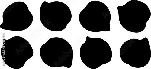 Black chickpeas isolated on white background, full depth of field,