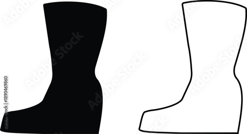 Men shoes icons set including boots sneakers loafers formal footwear silhouettes in flat and line style, male fashion shoe outline illustration collection for branding design