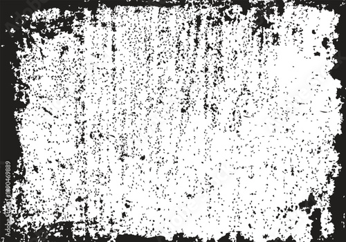 Black and white grunge texture with rough edges 1