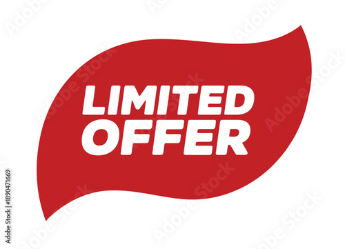 A red label displaying the text limited offer in white capital letters